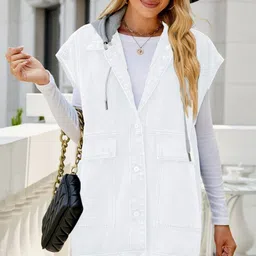 Oh Rare Spread Collar Denim Jacket-image-42