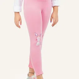 1ariel Girls Printed Cotton Ankle-Length Leggings-image-30