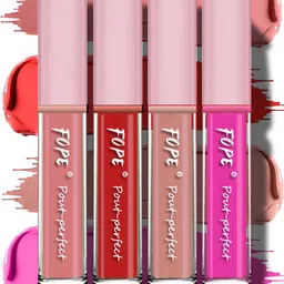 FOPE Set Of 4 Pout Perfect Matte Liquid Lipstick - 4 ml Each - 02-04-06-10-55