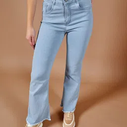 DOLCE CRUDO Women Bootcut High-Rise Stretchable Jeans-image-55