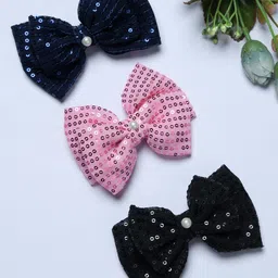 FUNKRAFTS Girls Set of 3 Embellished Alligator Hair Clip-76