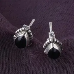 Arte Jewels 925 Sterling Silver Artificial Stones Studded Teardrop Shaped Studs-picture-30