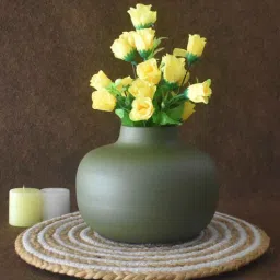 sone key chidiya Green Metal Table Vase-picture-36