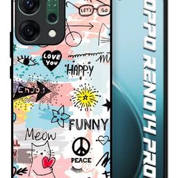 QRIOH Just For You Typography Print Oppo Reno14 Pro 5G Glass Back Case Mobile Accessories-picture-0