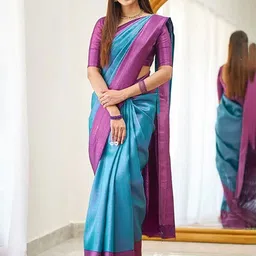 AMRUTKALA SAREES Woven Design Banarasi Saree-image-57
