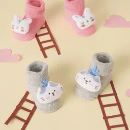 KICKS & CRAWL Kids Pack Of 2 Ankle Length Socks-picture-34