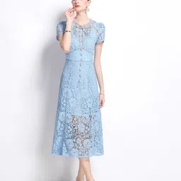 JC Collection Women Self Design Midi Dress-image-9