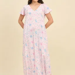 The Kaftan Company Printed Maxi Nightdress-image-75