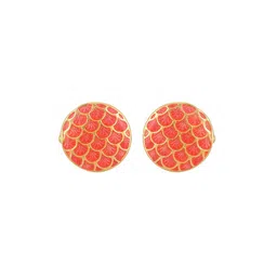 House of Pataudi Men Gold-Plated Round Shape Cufflinks-image-94