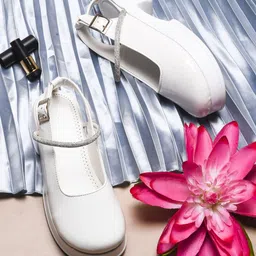 Try Me Women Round Toe Embellished Block Heels Mules-11