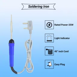 autofledge Electronic 3 in 1 Soldering Iron Machine Kit Set with Flux Paste and Solder Wire 25 W Simple image 2