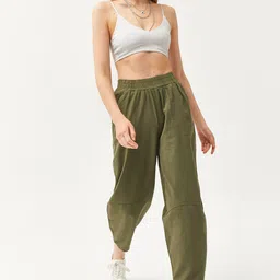 Olalook Women Mid Rise Cotton Regular Trousers-image-13