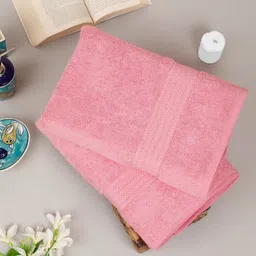 Creeva Comfort Living Pink 2 Pieces Cotton 550 GSM Bath Towels-29