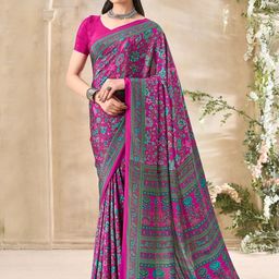 Reboot Fashions Ethnic Motifs Pure Crepe Bandhani Saree-image-83