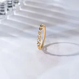 Mia by Tanishq Women Shimmering Loop 14K Gold & Diamond Finger Ring-image-20