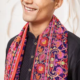 VASTRAMAY Men Regular Kurta with Pyjamas & With Dupatta image 4
