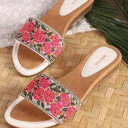 Anouk Women Embroidered Open Toe Flats-11