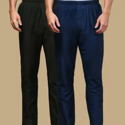 Pack of 2 Men's Solid Viscose Blend Pyjama Elasticwaist with Side Pockets Men Pyjama-image-64