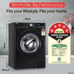 lg 12 kg Fully Automatic Front Load with In-built Heater Black image 5
