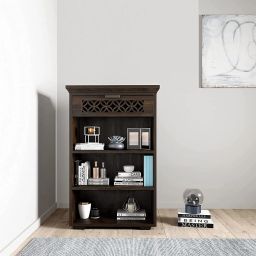 Solid Wood Semi-Open Book Shelf-image-41