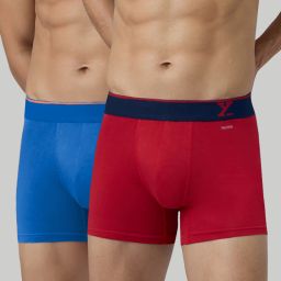 Pack of 2 Traq Anti-bacterial Odour-free cotton Solid Men Trunk-image-56