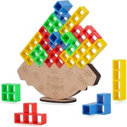 16 Pcs The Original Tetra Tower Stacking Blocks Balance Game, Family Board Games-image-56
