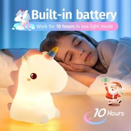 Cute Unicorn Night Lamp Color Changing Room Decor for Kid Best Birthday Gift 108 Night Lamp-image-67