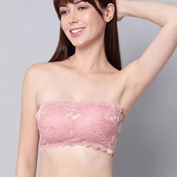 Aamarsh Floral Self Design Strapless Full Coverage Minimizer Bra With 360 Degree Support image 3