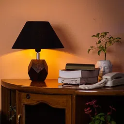 Pinecraft INTERNATIONAL Black & Brown Sefinn Table Lamp with Shade image 5