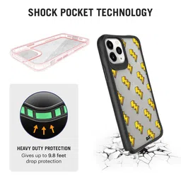 DailyObjects Transparent & Yellow Thunder Icon iPhone 11 Pro Back Case image 3