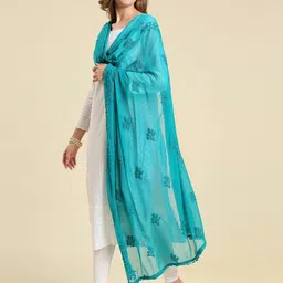 Dupatta Bazaar Embroidered Chiffon Dupatta image 3