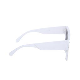GARTH Unisex Grey Lens & White Oversized Sunglasses with UV Protected Lens image 5