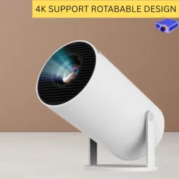 Guggu Mini HD Projector for Home 4KSupport With Built-in App Netflix/Prime/YouTubeG124 (4500 lm / 1 Speaker / Wireless / Remote Controller) Portable Projector-1
