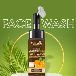 Vellasio Brightening Vitamin C Foaming With Built-In Face Brush For Deep Cleansing 150ML image 3