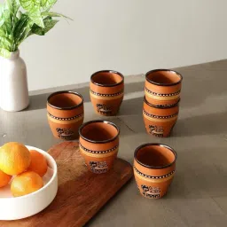 Pack of 6 Ceramic Ceramic Kullad Cutting Tea Cups For Tea Coffee Set of 6-image-41