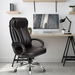 Kyte Office Chair | 1-Year Warranty Included | Cushioned Seat | Leatherette Office Executive Chair-image-77