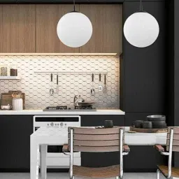 Black Colour Hanging Light for Living Room, Bedroom Bulb not Included Pendants Ceiling Lamp-image-9