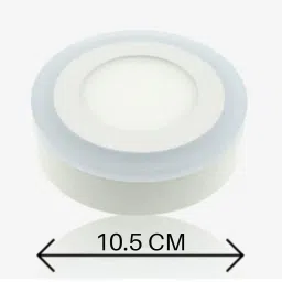 otslights 6 Watt 3+3 Double Colour LED Surface Panel Side 3D Effect Light (Pink, Round) Recessed Ceiling Lamp image 3
