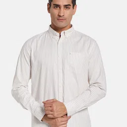 METTLE Men Multi Stripes Opaque Striped Casual Shirt-image-94