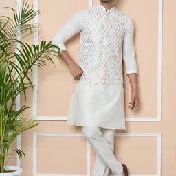 See Designs Men Regular Sequinned Pure Cotton Kurta with Pyjamas-picture-55