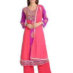 Moda Rapido Women Silk Georgette Semi-Stitched Dress Material-picture-18