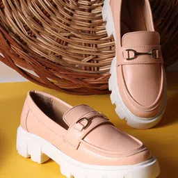 Mast & Harbour Women Patent Leather Loafers-38