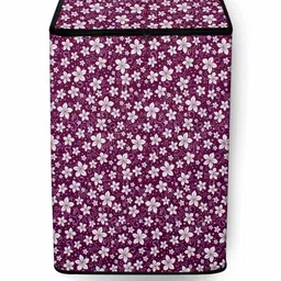 The Furnishing Tree Washing Machine Cover Floral Pattern Purple Compatible for Whirlpool 7 Kg Fully-picture-16
