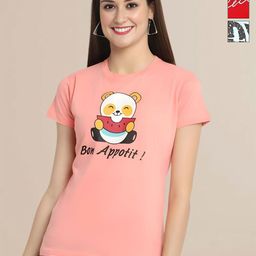 Mast & Harbour Women Typography 3 Printed Applique T-shirt-image-95