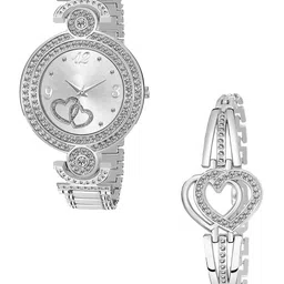 Gopal Shopcart Unisex Embellished Dial & Stainless Steel Bracelet Style Analogue Watch-image-90