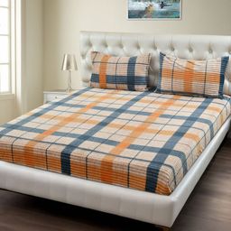 MORADO Mustard & Orange Geometric 210 TC Single Bedsheet Set 91 cm x 182 cm-image-91