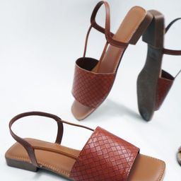 Try Me Women Textured Open Toe Flats-51