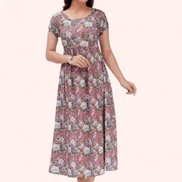 RITIJYA Women Floral Printed Floral Maternity Anarkali Kurta-picture-17