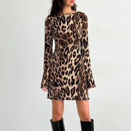 StyleCast Animal A-Line Dress-image-9
