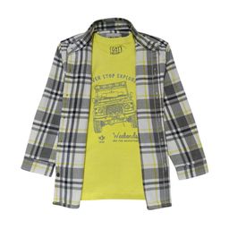 Gini and Jony Boys Comfort Fit Tartan Checked Spread Collar Cotton Casual Shirt-image-23